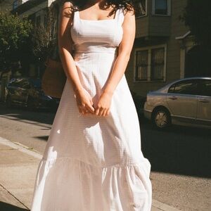 Paloma Wool Laura Dress in White 100% Cotton Size 34 US 2